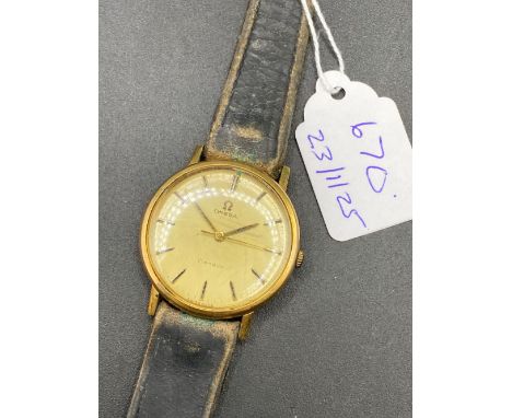 A gents OMEGA Geneve wrist watch with seconds sweep