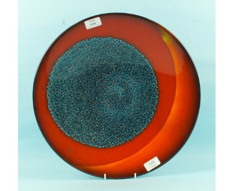 A Poole Pottery 'The Planets' Limited Edition charger 'Uranus', To Mark the Alignment of The Planets 5-5-2000 by Alan Clarke,