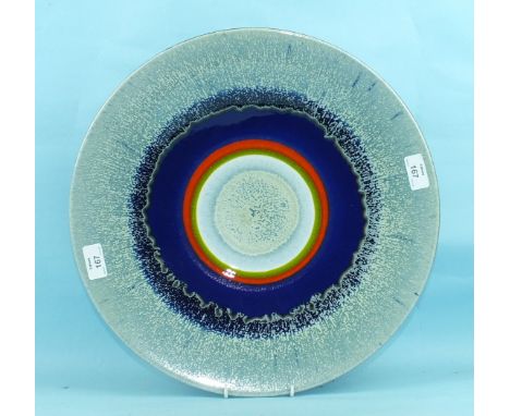 A Poole Pottery 'The Planets' Limited Edition charger 'Mercury', To Mark the Alignment of The Planets 5-5-2000 by Alan Clarke
