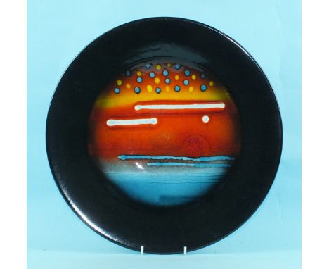 A Poole Pottery 'The Planets' Limited Edition charger 'Jupiter', To Mark the Alignment of The Planets 5-5-2000 by Alan Clarke