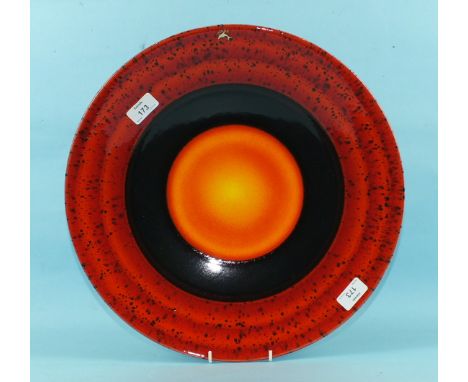 A Poole Pottery 'The Planets' Limited Edition charger 'Pluto', To Mark the Alignment of The Planets 5-5-2000 by Alan Clarke, 