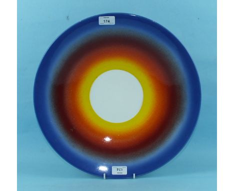 A Poole Pottery charger prototype of Saturn, 40.8cm diameter.