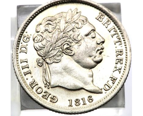 1816 - Silver Shilling of King George III. P&amp;P Group 1 (£14+VAT for the first lot and £1+VAT for subsequent lots) 