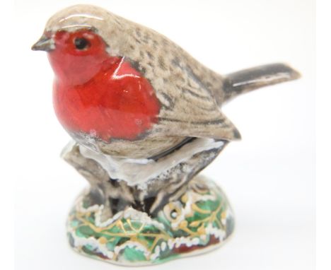 Anita Harris Robin, H: 8 cm. P&amp;P Group 1 (£14+VAT for the first lot and £1+VAT for subsequent lots) 