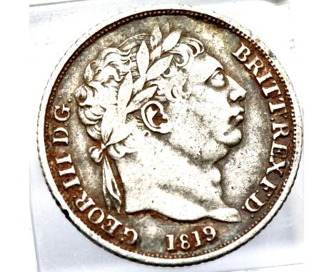 1819 - Silver Sixpence of King George III. P&amp;P Group 1 (£14+VAT for the first lot and £1+VAT for subsequent lots) 