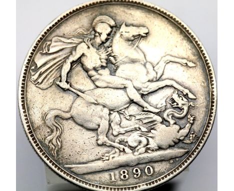 1890 Victoria crown. P&amp;P Group 1 (£14+VAT for the first lot and £1+VAT for subsequent lots) 