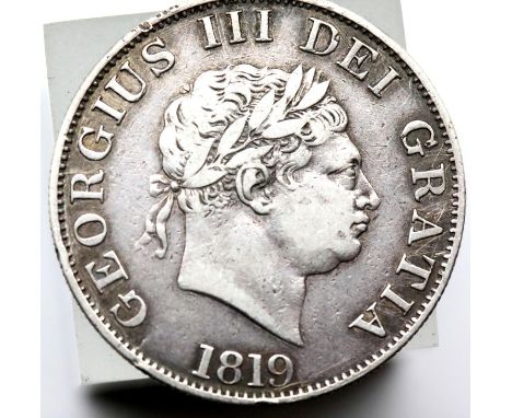 1819 Silver Half Crown of King George III. P&amp;P Group 1 (£14+VAT for the first lot and £1+VAT for subsequent lots) 