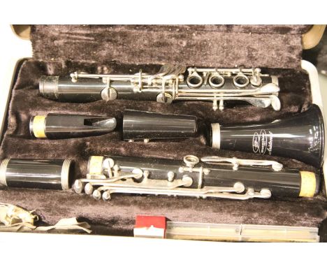 Buescher Aristocrat cased clarinet. Not available for in-house P&amp;P 