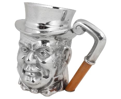 AN ITALIAN 'JOHN BULL' TOBY JUG, SECOND HALF 20TH CENTURY cast with a jolly face under a top hat, with title to his nape, the