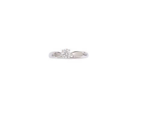 DIAMOND 'HARMONY' RING, TIFFANY &amp; CO, CIRCA 2013 claw set with a brilliant-cut diamond ring weighing 0.38 carats, London 