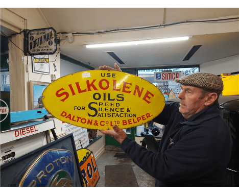 ORIGINAL SILKOLENE OIL ENAMEL SIGN