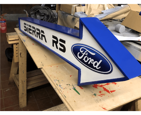 FORD SIERRA DOUBLE SIDED ARROW SIGN