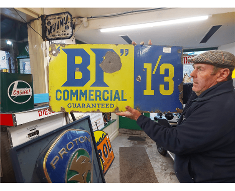 ORIGINAL BP COMMERCIAL ENAMEL SIGN