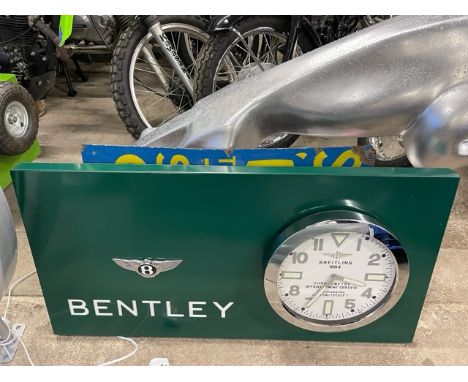 ILLUMINATED BENTLEY CLOCK WITH BREITLING TIMEPIECE