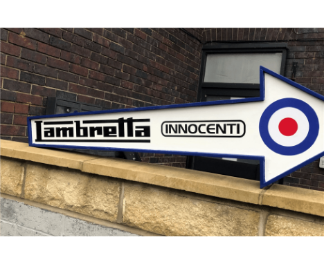 LAMBRETTA INNOCENTI DOUBLE SIDED ARROW SIGN