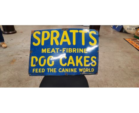 SPRATTS ENAMEL “DOG CAKES” SIGN