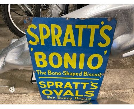GENUINE SPRATT'S/BONIO ENAMEL SIGN
