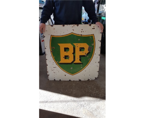 RARE ORIGINAL BP LARGE ENAMEL SIGN