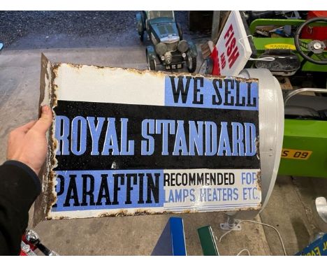 ORIGINAL DOUBLE SIDED ENAMEL 'ROYAL STANDARD' PARAFFIN SIGN