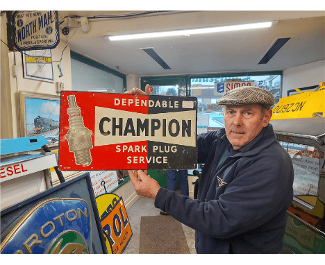 ORIGINAL CHAMPION 1951 ENAMEL SIGN