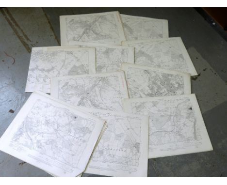 One hundred and six single sheet Ordnance Survey maps relating to the County of Surrey and various publication dates to inclu