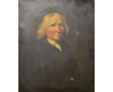 Large oil portrait (possibly Benjamin Franklin US President) No inscriptions to verso, 25 x 30""