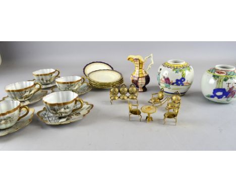 Japanese porcelain part tea service and other items 