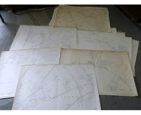 Thirty single sheet Ordnance Survey maps relating to the Mid or Epsom Division in the County of Surrey, with various publicat