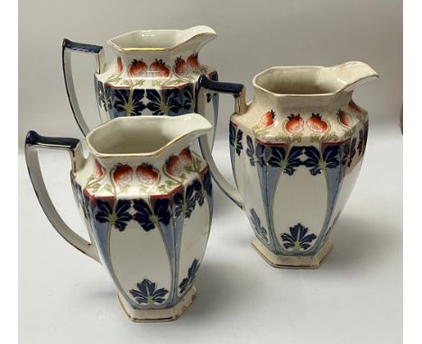 Three Burleigh Ware pitchers