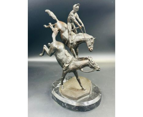 The National Horseracing Museum 'Becher's Brook' The Grand National 150th Anniversary Sculpture 1839-1989 by J Osborne on a m
