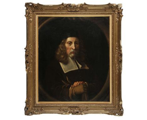 *Dutch School. Portrait of an Old Man, 17th century,  oil on canvas, half-length portrait of a gentleman with curled shoulder