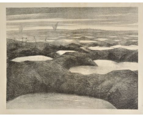 *@Nevinson (Christopher Richard Wynne, 1889-1946). After a Push, 1918,  lithograph on Antique de Luxe laid paper, from the ed