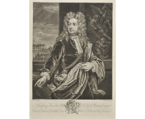 *Faber (John 1695-1756). Sr. Godfrey Kneller Bart. & Knt of ye Roman Empire, Principal painter to K. Charles 2d., James 2d., 