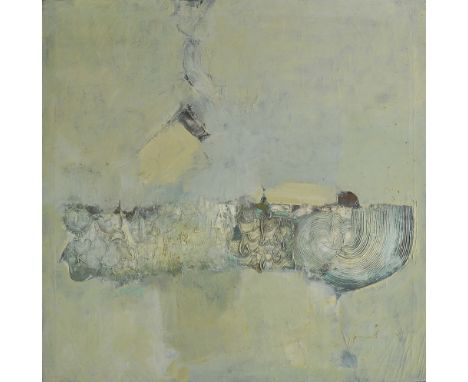 *Abdel Aal (Ahmed, 1963-). Abstract composition, 1980,  oil on canvas using scrapers and other tools, 80 x 80 cm (31.5 x 31.5