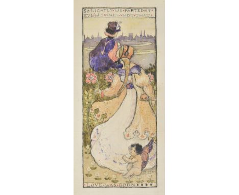 Cameron (Katharine, 1874-1965). An original watercolour bound into Lachrymæ Musarum and Other Poems, by William Watson, 1st e