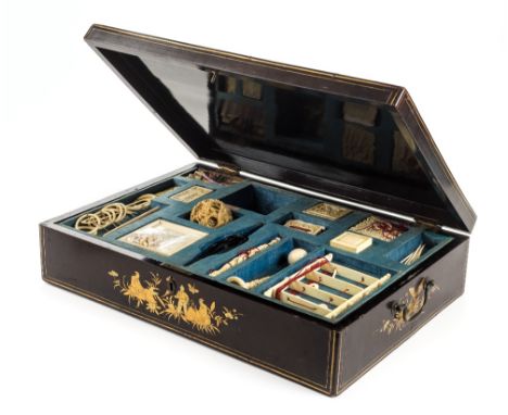 *Chinese. Ivory puzzle set, Canton: Lee Ching, mid to late 19th century,  fifteen puzzles, various shapes and sizes, some int