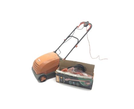  Flymo Lawnrake Compact 3400 electric lawn mower and a Flymo Contour strimmer    - Condition Report 