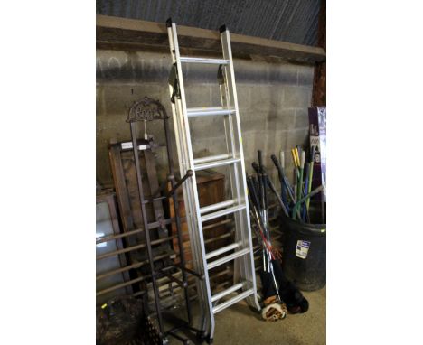 A set of aluminium folding steps/ladder