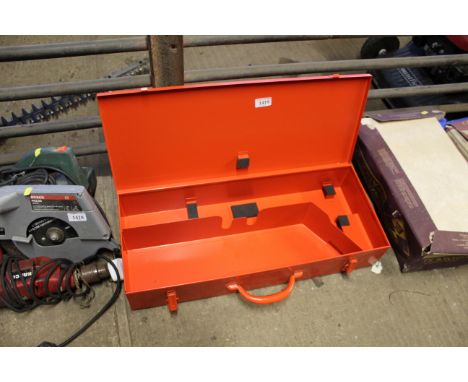 A metal Bosch tool box
