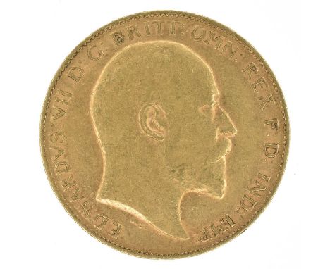 King Edward VII, Half-Sovereign, 1902, Bare head r. R. St. George and dragon, London Mint, edge milled, gold, weight 4g, S.39