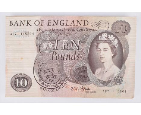 Forty-seven consecutive Series "C" Portrait Issue (January 1967), Ten Pounds banknotes, brown, 150 x 93mm, signature J.S. For