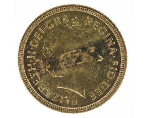 Queen Elizabeth II, Half-Sovereign, 2000, Crowned head r. R. St. George and dragon, gold, weight 4g, BU.