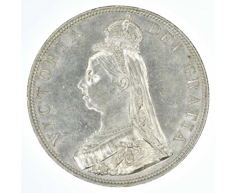 Queen Victoria, Double-Florin, 1888, Jubilee bust l. R. Crowned cruciform shields, sceptre in angles, edge milled, silver, we