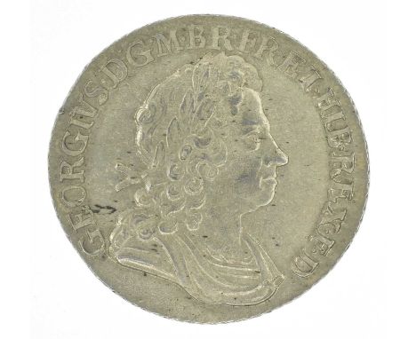 King George I, Shilling, 1723, First laureate and draped bust r. R. SSC in angles, edge milled, silver, weight 6g, S.3647, EF