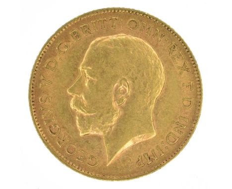 King George V, Half-Sovereign, 1913, Bare head l. R. St. George and dragon, London Mint, edge milled, gold, weight 4g, S.4006