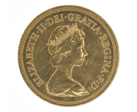 Queen Elizabeth II, Sovereign, 1978, Crowned head r. with obverse portrait by Arnold Machin, R. St. George and dragon, gold, 