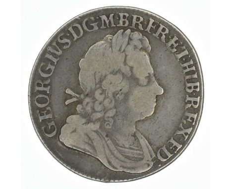 Three Hanoverian Shillings to include King George I, Shilling, 1723, First laureate and draped bust r. R. SSC in angles, Fren