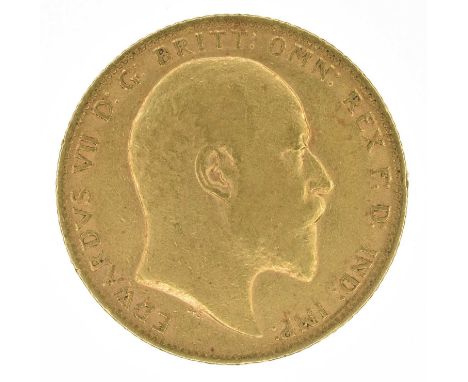 King Edward VII, Sovereign, 1903, Bare head r. R. St. George and dragon, London Mint, edge milled, gold, weight 8g, S.3969, V