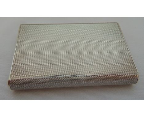 An Aspreys rectangular hallmarked silver engine turned snuff box with gilt wash interior, Chester 1927, approx total weight 1