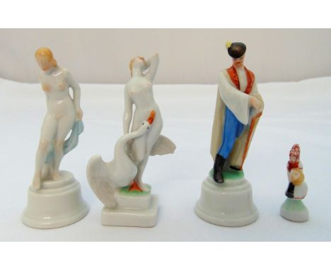 Four Herend miniature figurines marks to the bases, tallest 10cm (h)